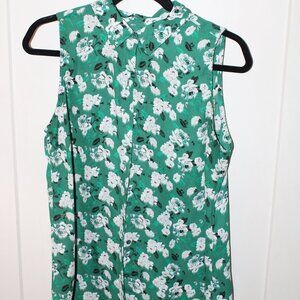 Banana Republic M Green Sleeveless Shirt